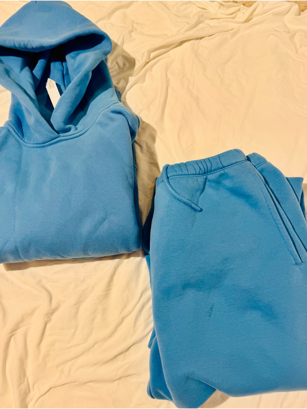 LULU LEMON Women’s Blue Jogger sweat set  - clear blue - gently worned - M&S